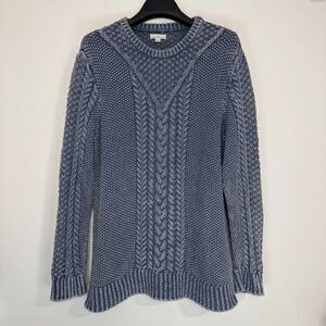 L.L. Bean Signature Women's Cotton Cableknit Fisherman Sweater XL